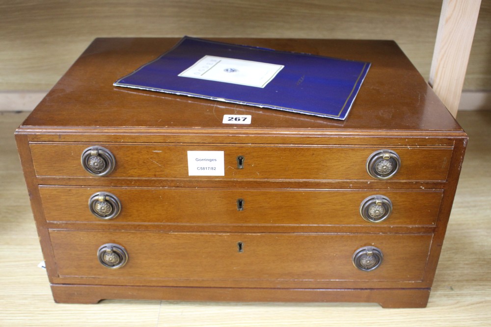 A Garrard & Co canteen of plated cutlery and flatware, for twelve people, in three drawer case